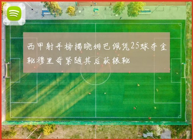 西甲射手榜揭晓姆巴佩凭25球夺金靴穆里奇紧随其后获银靴